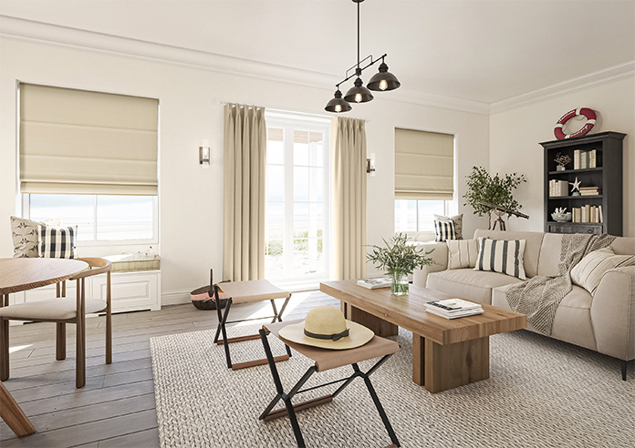 Esme, Timeless Cream - Motorised Roman Blind - Image 6
